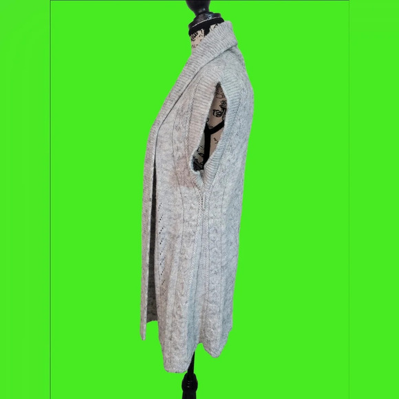 H&M Mama Women's Cardigan Gray M Comfy Warm Wool Alpaca - Picture 3 of 8